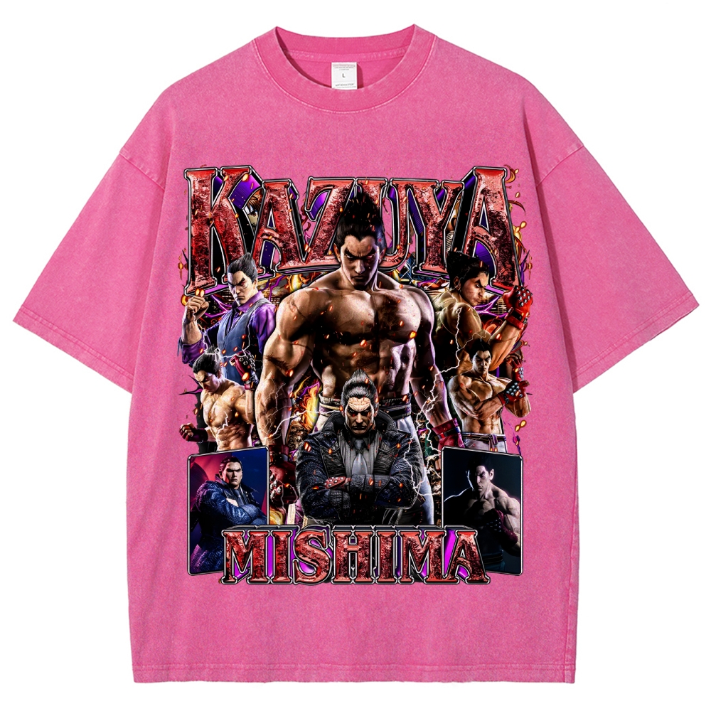 Tekken 7 Kazuya Mishima Champion Unisex Fit Washed T-Shirt