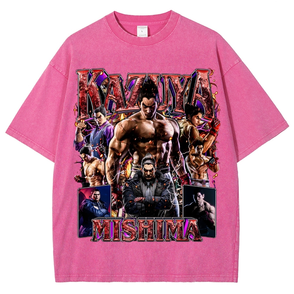 Tekken 7 Kazuya Mishima Champion Unisex Fit Washed T-Shirt