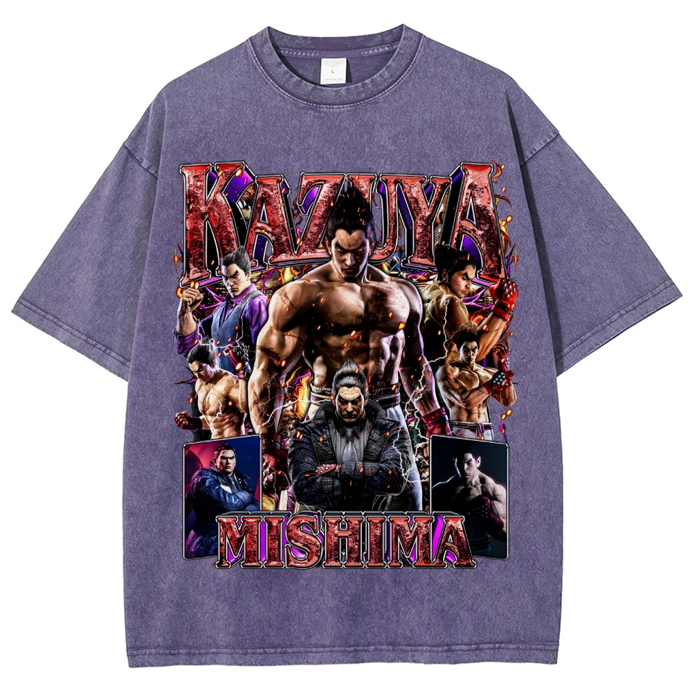 Tekken 7 Kazuya Mishima Champion Unisex Fit Washed T-Shirt