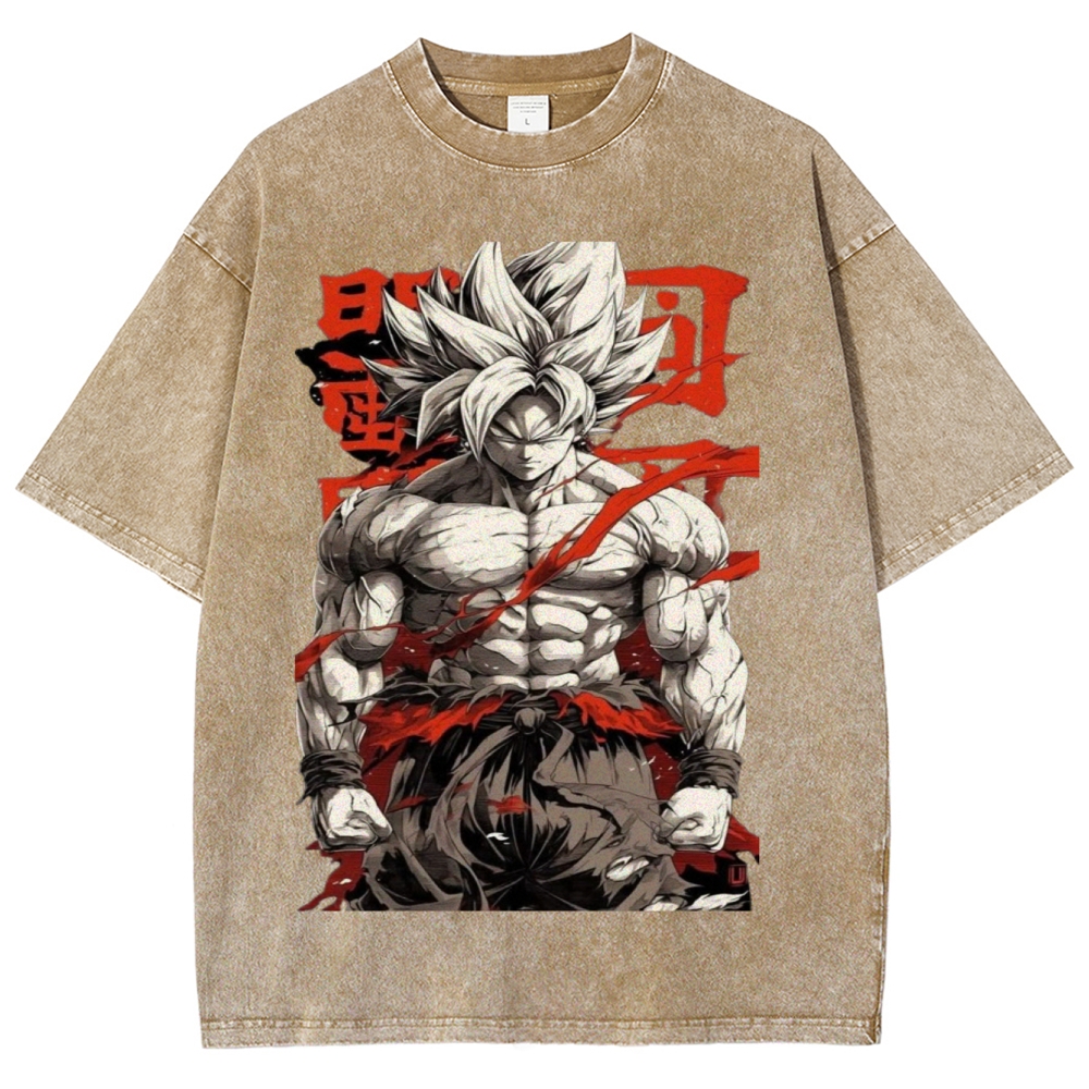 Dragon Ball Z Super Goku Unisex Fit Washed T-Shirt