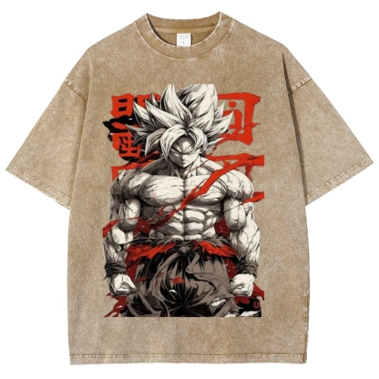 Dragon Ball Z Super Goku Unisex Fit Washed T-Shirt