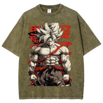 Dragon Ball Z Super Goku Unisex Fit Washed T-Shirt
