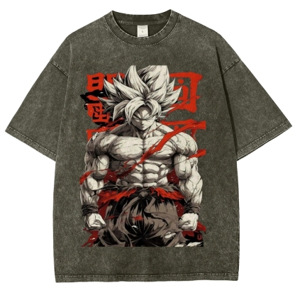 Dragon Ball Z Super Goku Unisex Fit Washed T-Shirt