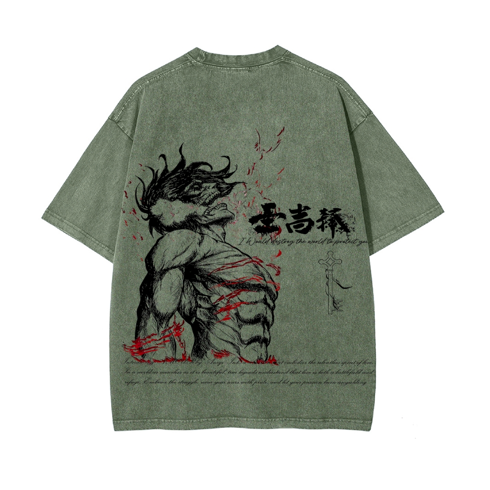 Vintage Oversized T-Shirt Attack on Titan