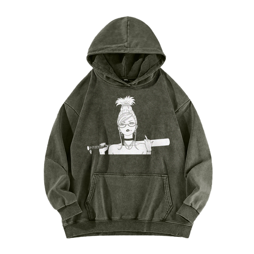 Casual Washed Hoodie DANDADAN