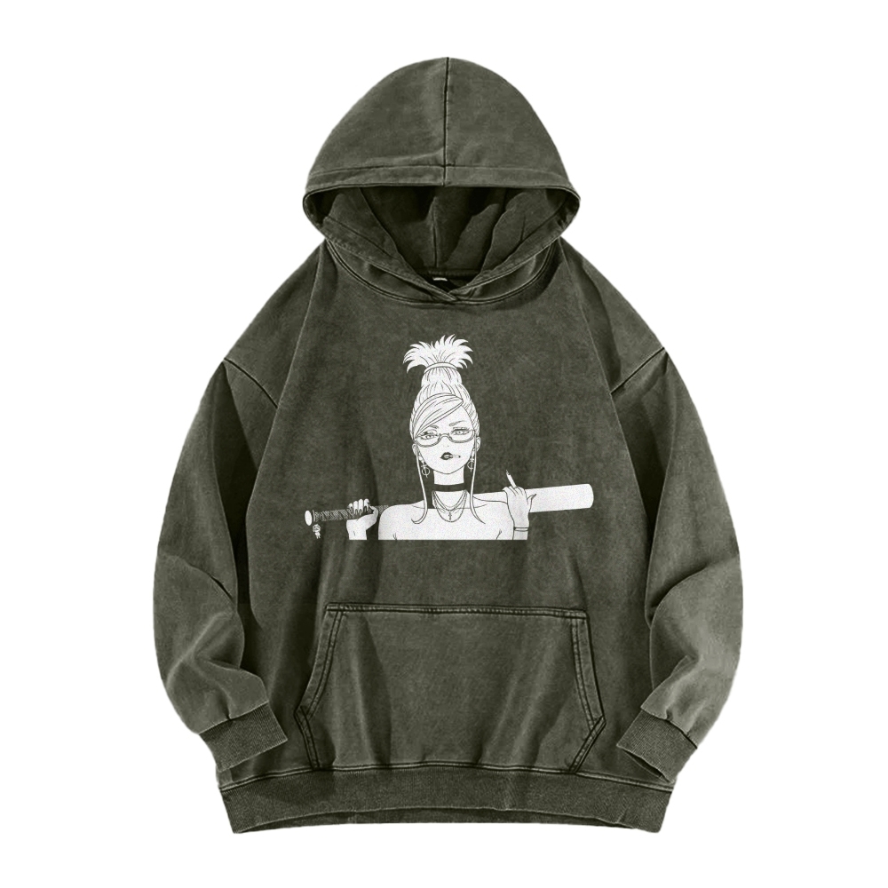 Casual Washed Hoodie DANDADAN