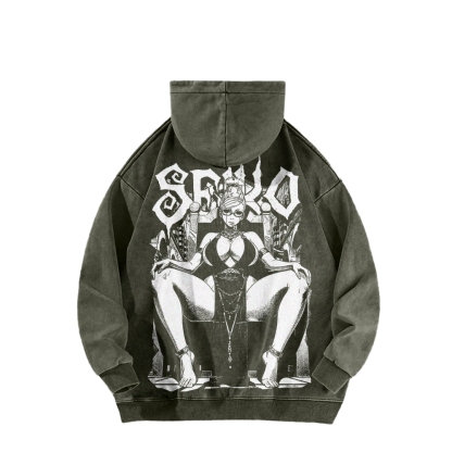 Casual Washed Hoodie DANDADAN