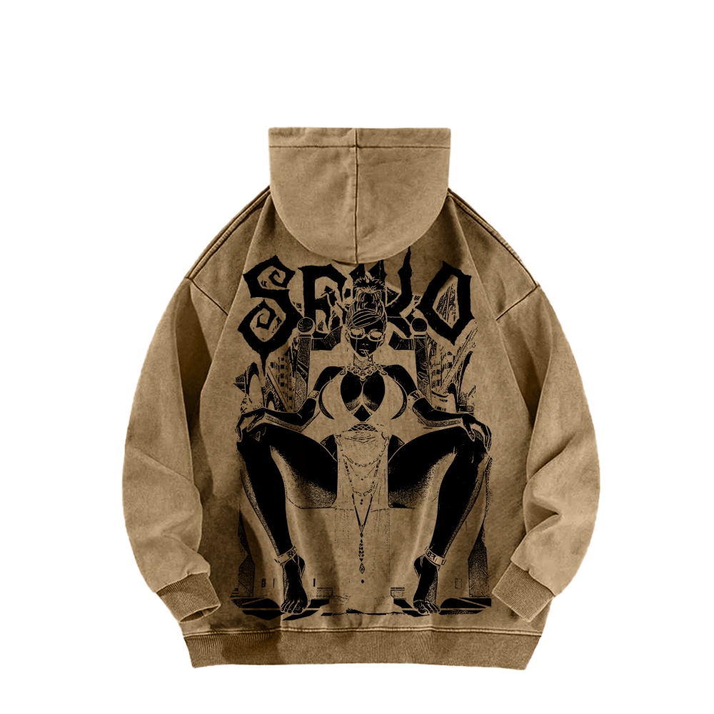 Casual Washed Hoodie DANDADAN