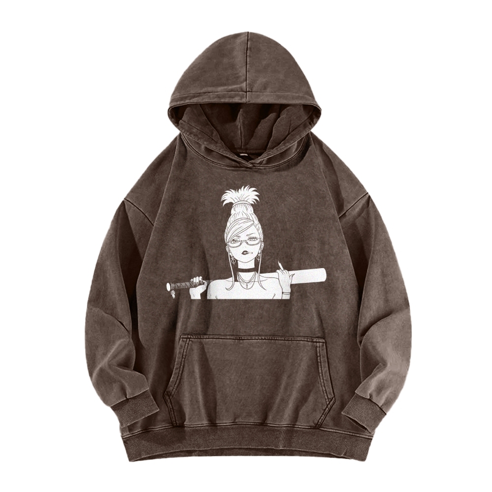 Casual Washed Hoodie DANDADAN