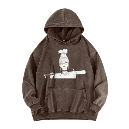 Casual Washed Hoodie DANDADAN