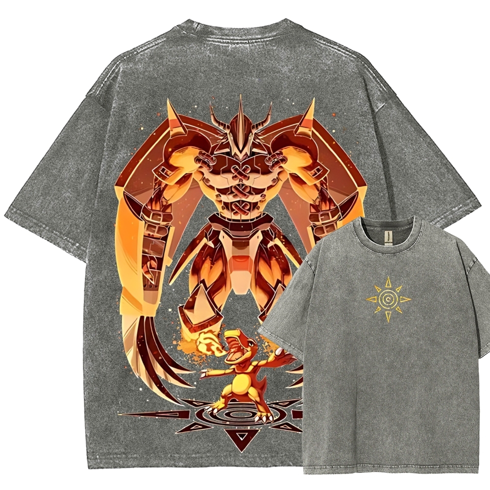 WarGreymon Digimon Adventure | Unisex Fit Washed T-Shirt