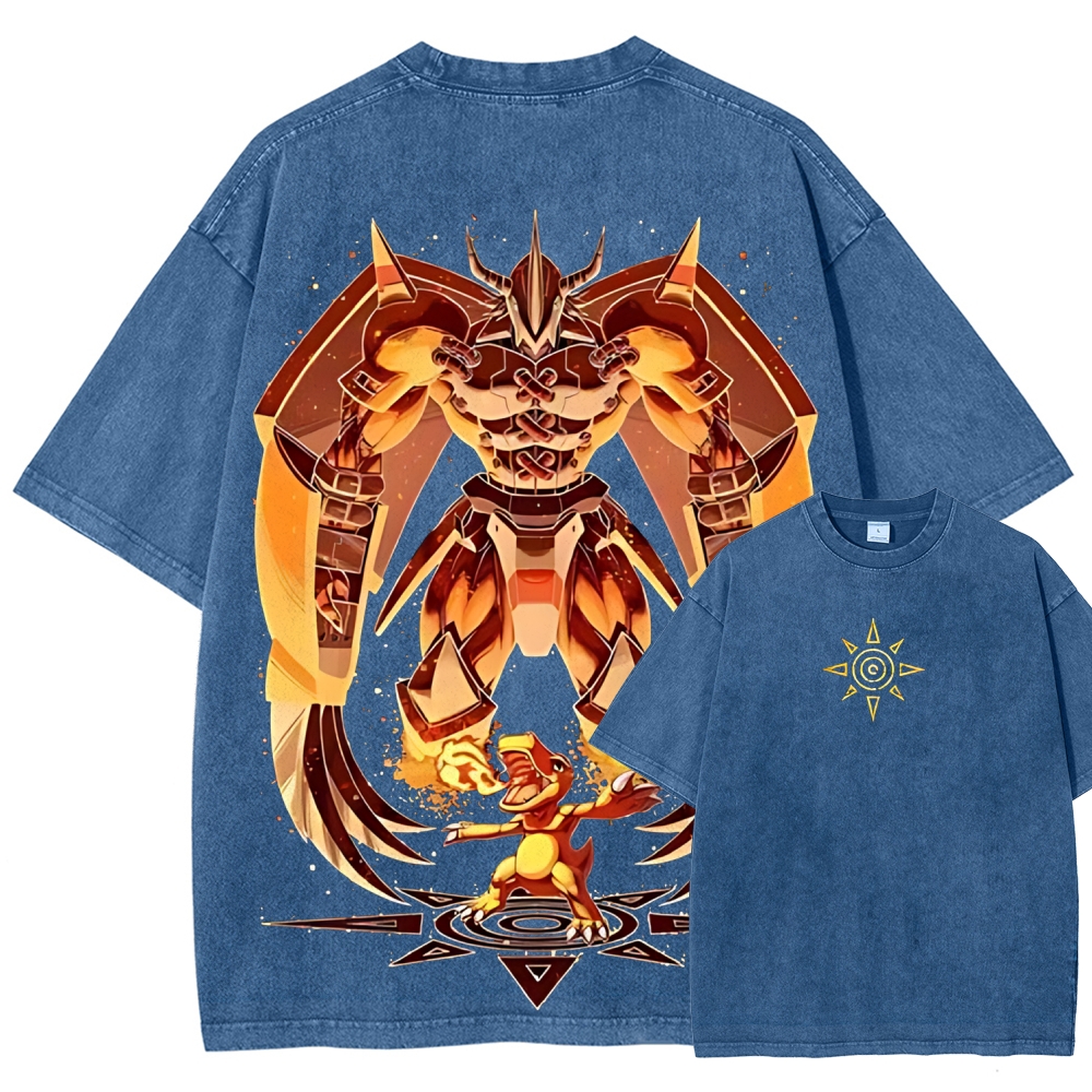 WarGreymon Digimon Adventure | Unisex Fit Washed T-Shirt