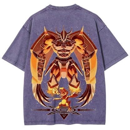 WarGreymon Digimon Adventure | Unisex Fit Washed T-Shirt