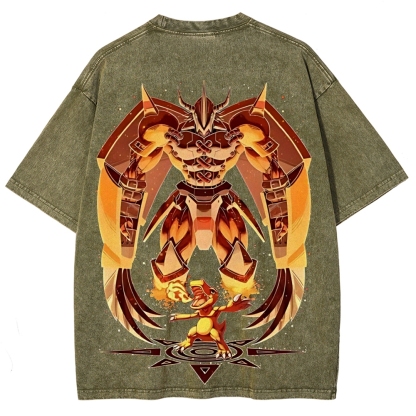 WarGreymon Digimon Adventure | Unisex Fit Washed T-Shirt