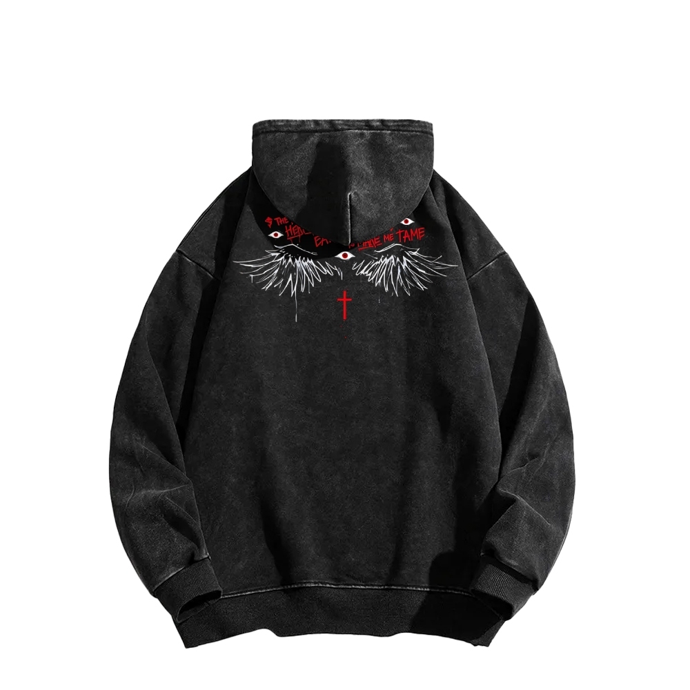 Alucard The Wings | Washed Unisex Hoodie