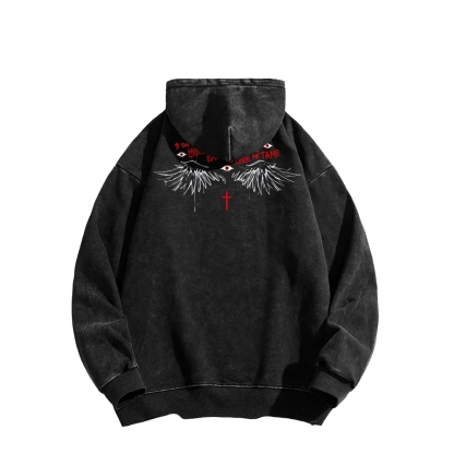 Alucard The Wings | Washed Unisex Hoodie
