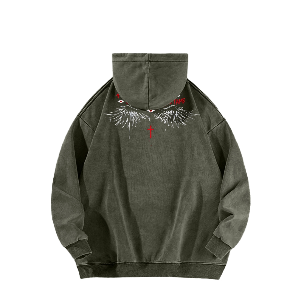 Alucard The Wings | Washed Unisex Hoodie