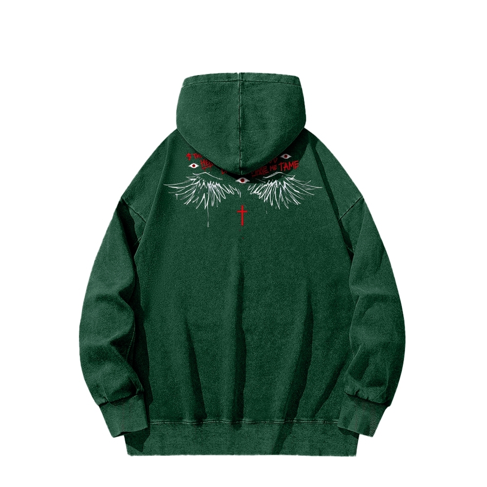 Alucard The Wings | Washed Unisex Hoodie