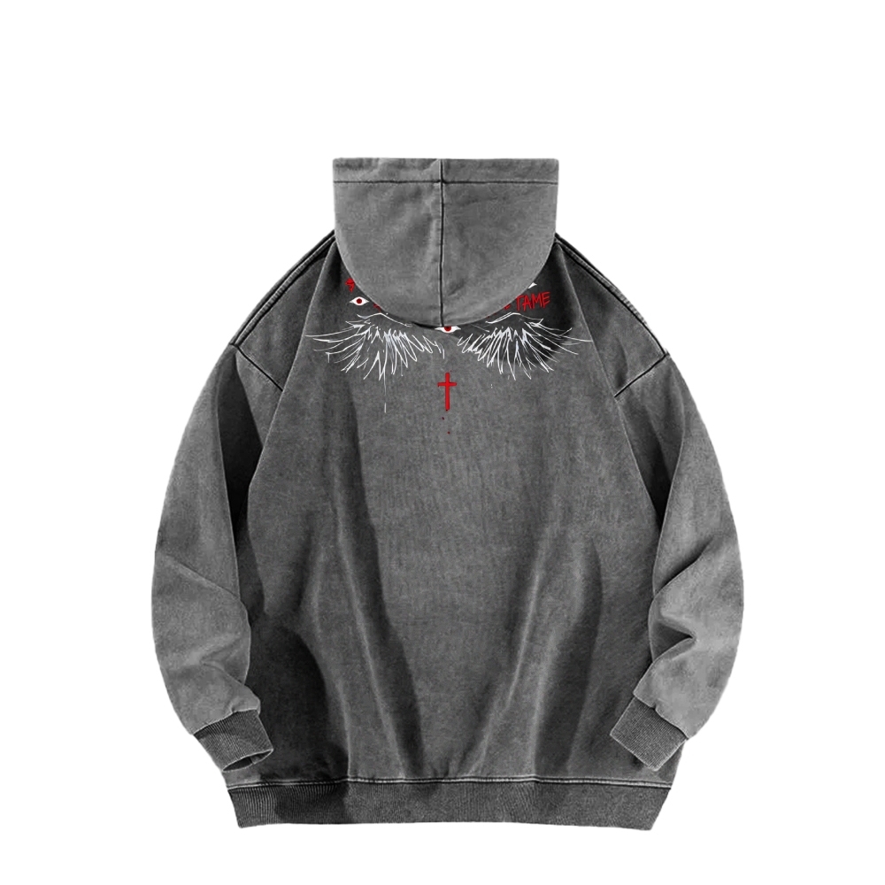 Alucard The Wings | Washed Unisex Hoodie