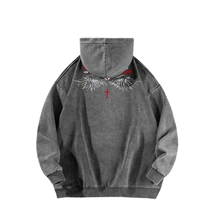 Alucard The Wings | Washed Unisex Hoodie
