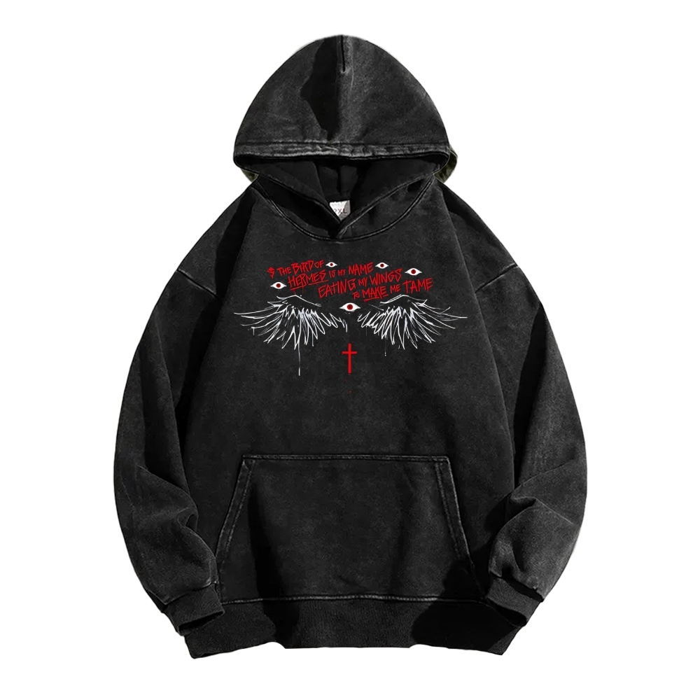 Alucard The Wings | Washed Unisex Hoodie