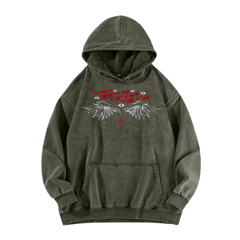 Alucard The Wings | Washed Unisex Hoodie