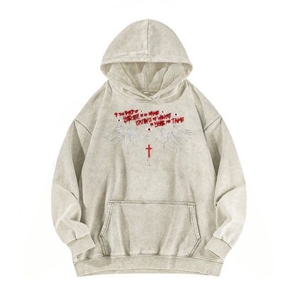 Alucard The Wings | Washed Unisex Hoodie