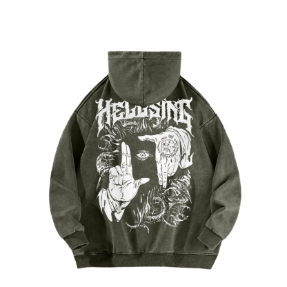 Alucard The Wings | Washed Unisex Hoodie