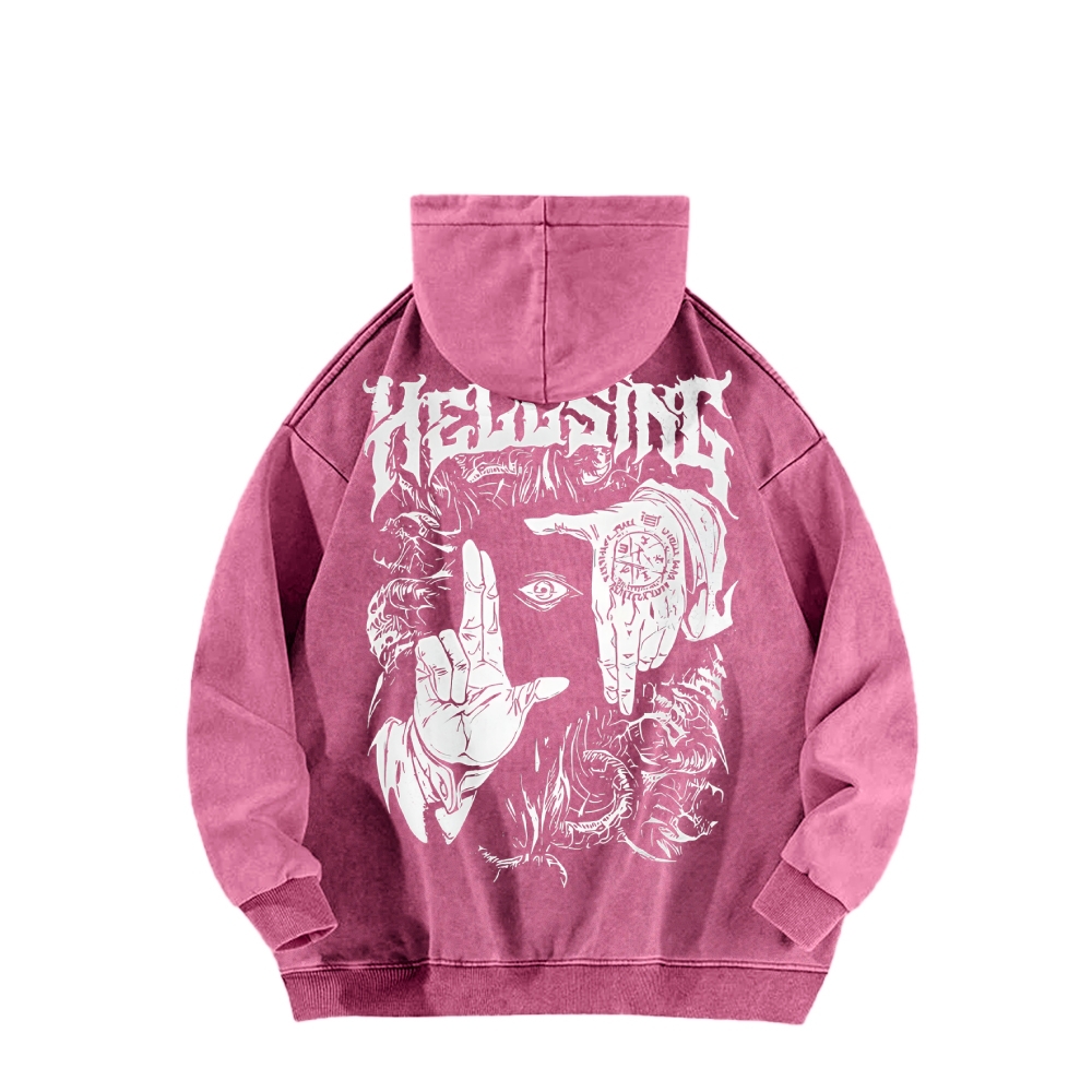 Alucard The Wings | Washed Unisex Hoodie