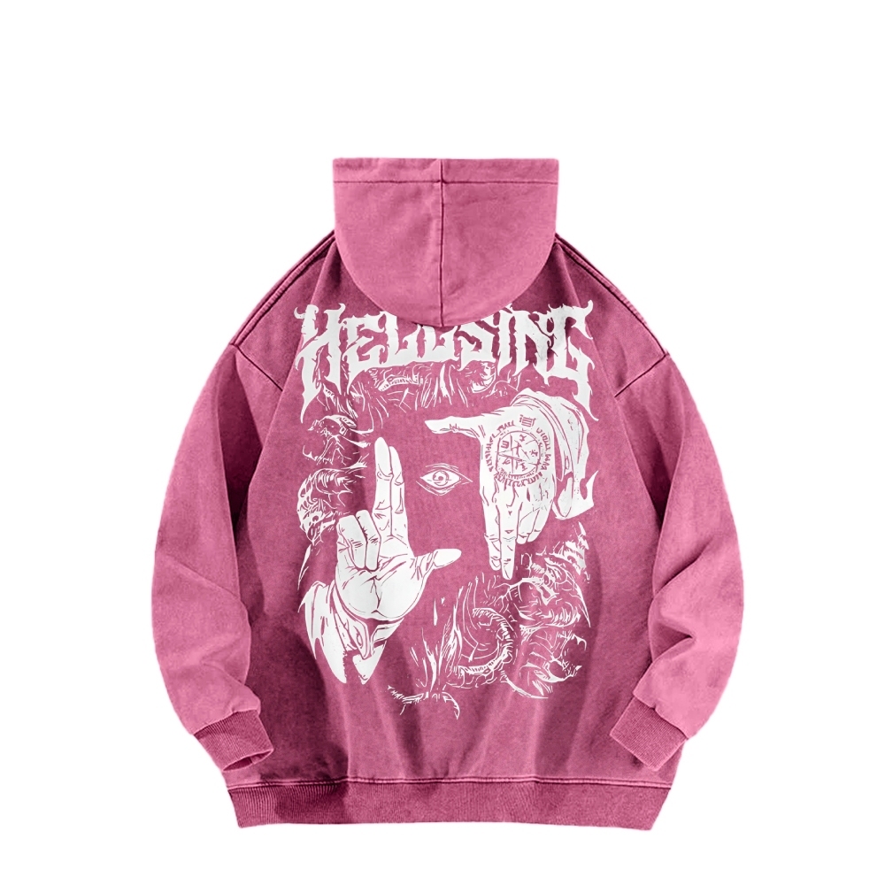 Alucard The Wings | Washed Unisex Hoodie