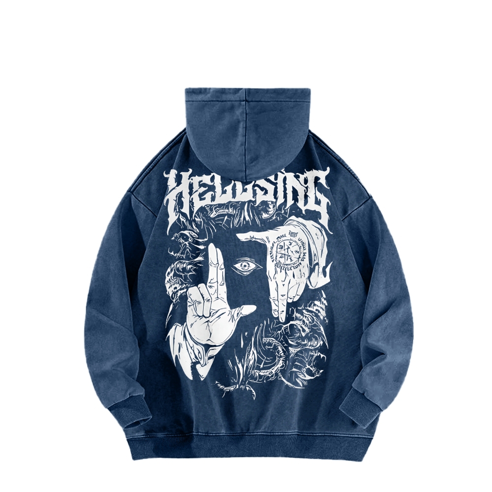 Alucard The Wings | Washed Unisex Hoodie