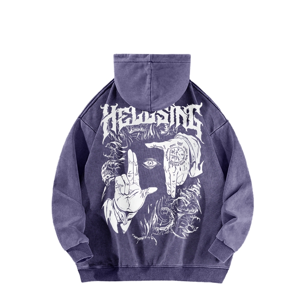 Alucard The Wings | Washed Unisex Hoodie