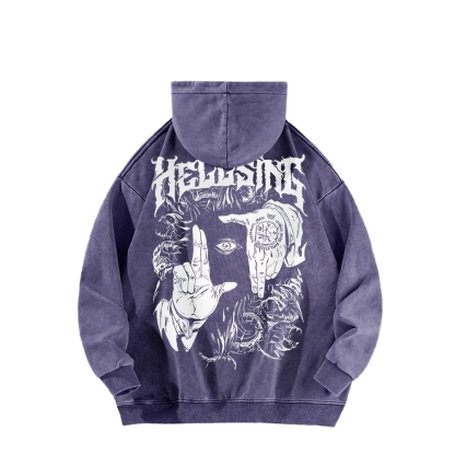 Alucard The Wings | Washed Unisex Hoodie