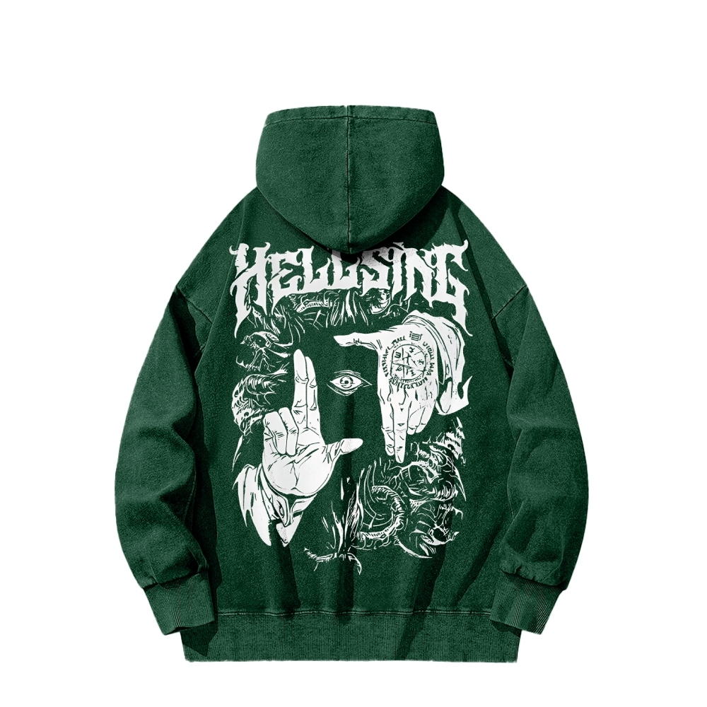 Alucard The Wings | Washed Unisex Hoodie