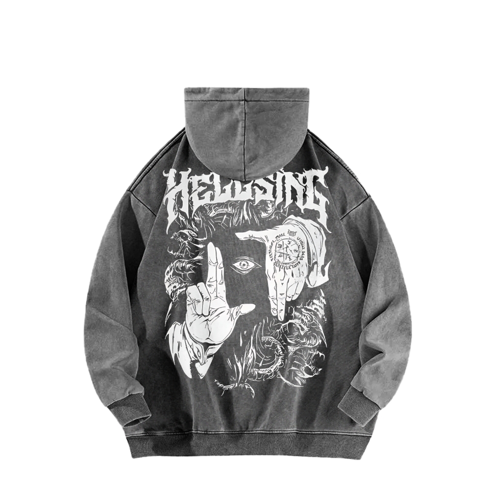 Alucard The Wings | Washed Unisex Hoodie