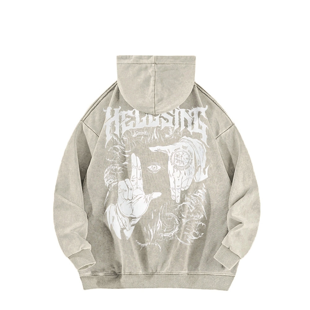 Alucard The Wings | Washed Unisex Hoodie