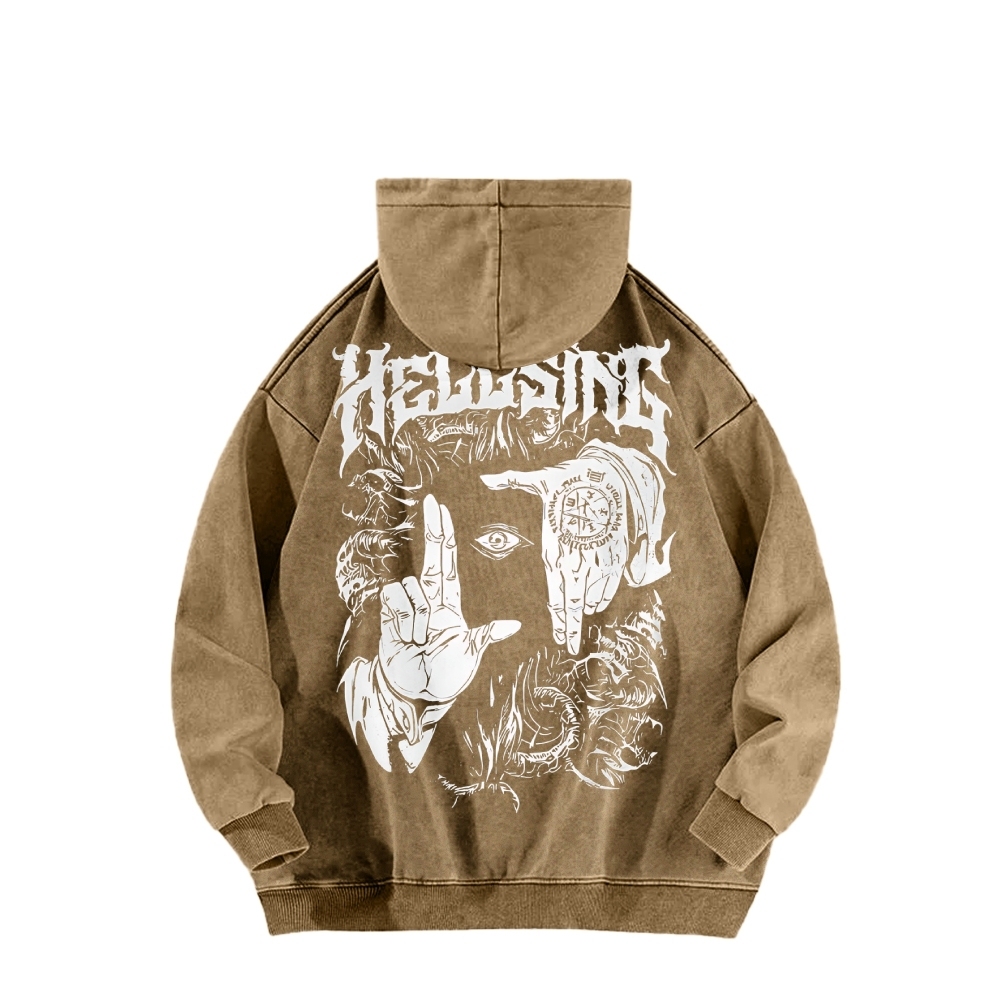 Alucard The Wings | Washed Unisex Hoodie
