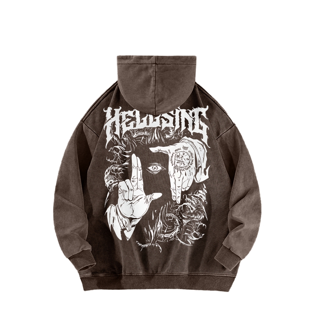 Alucard The Wings | Washed Unisex Hoodie