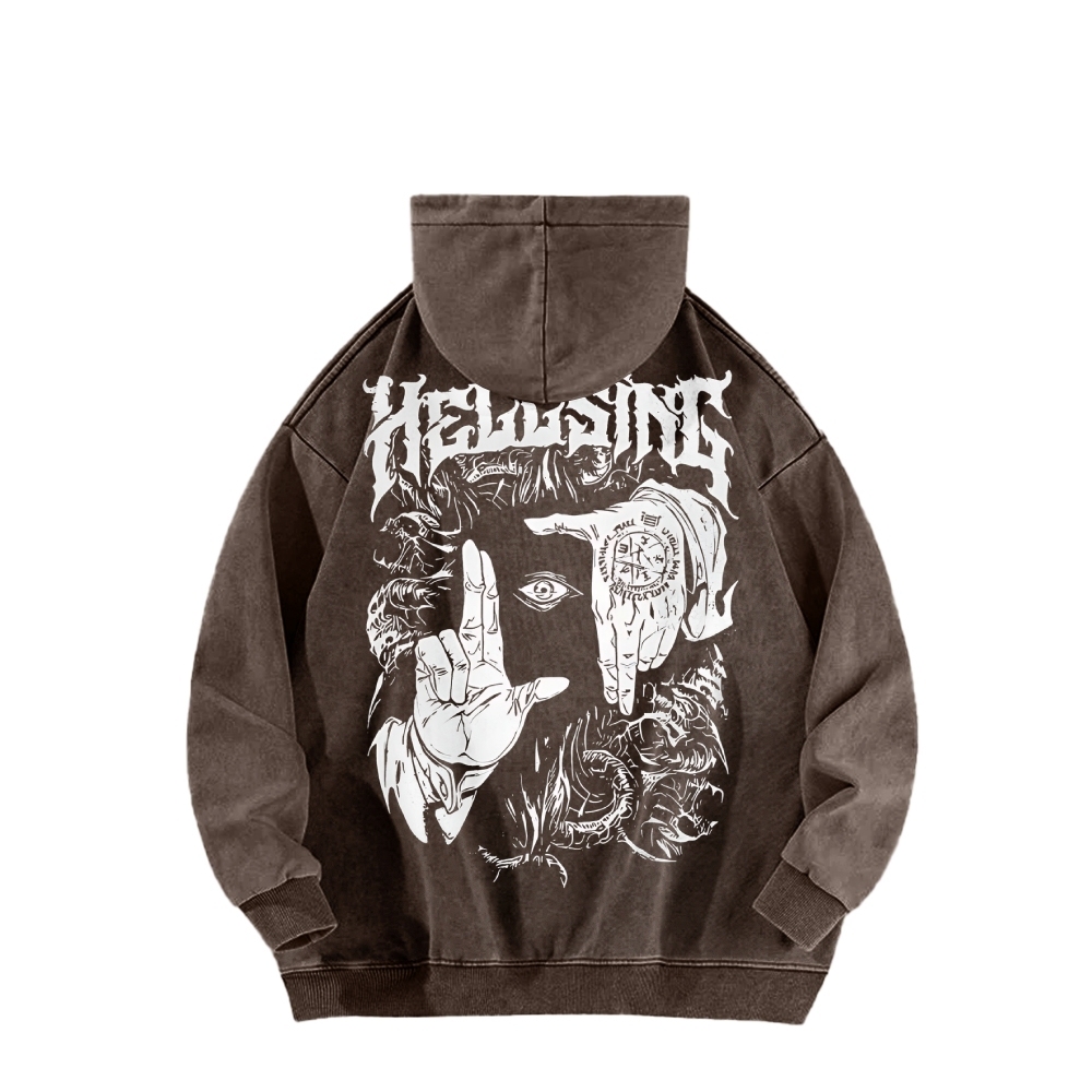 Alucard The Wings | Washed Unisex Hoodie