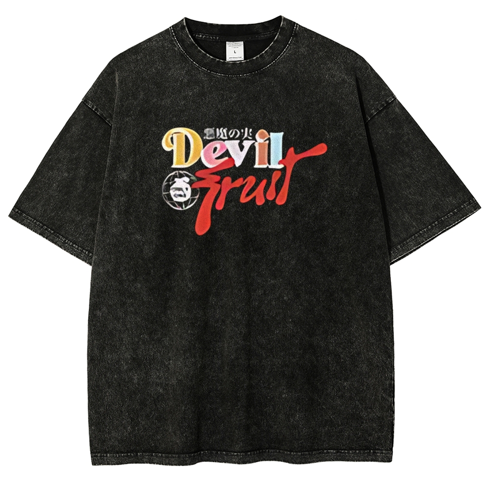 One Piece Devil Fruit |Unisex Fit Washed T-Shirt 2511018866