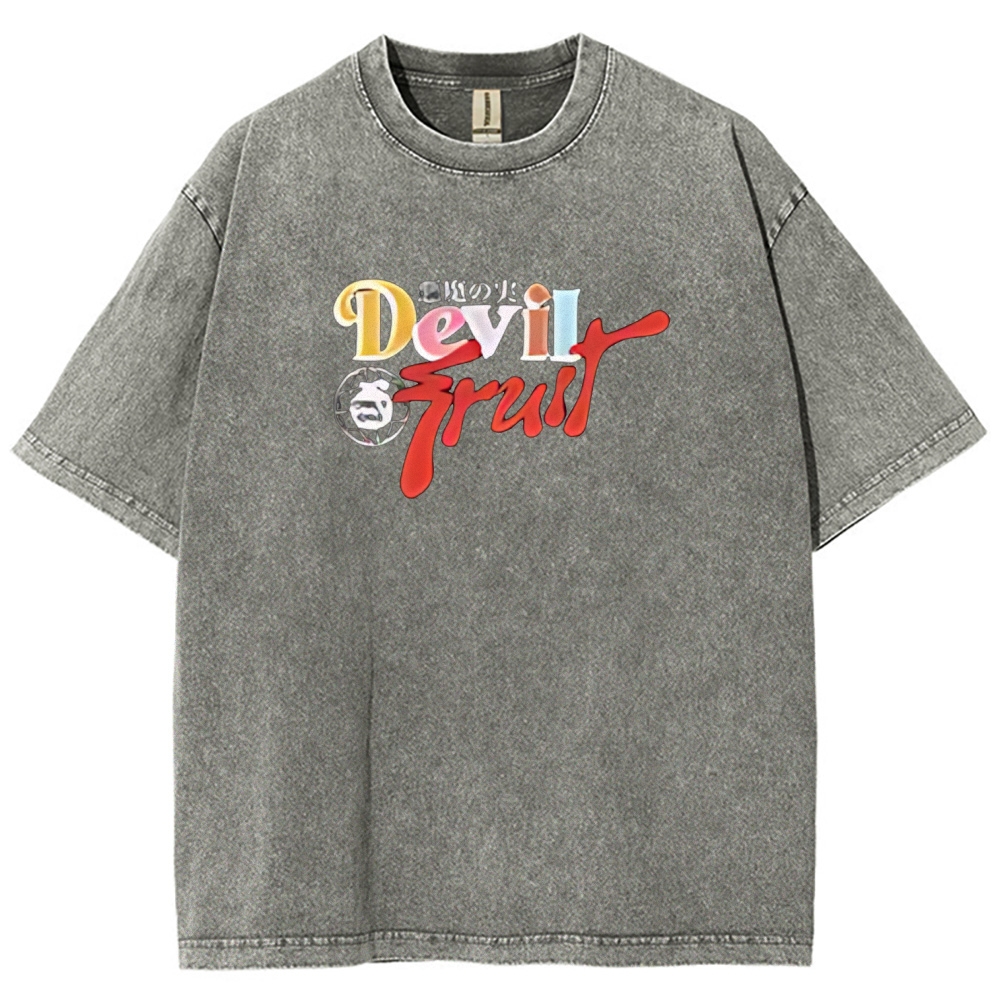 One Piece Devil Fruit |Unisex Fit Washed T-Shirt 2511018866