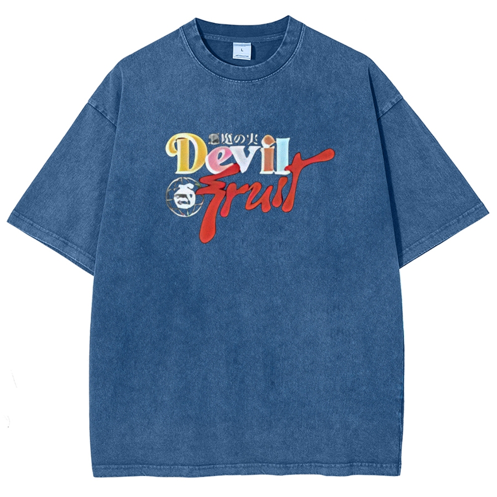 One Piece Devil Fruit |Unisex Fit Washed T-Shirt 2511018866
