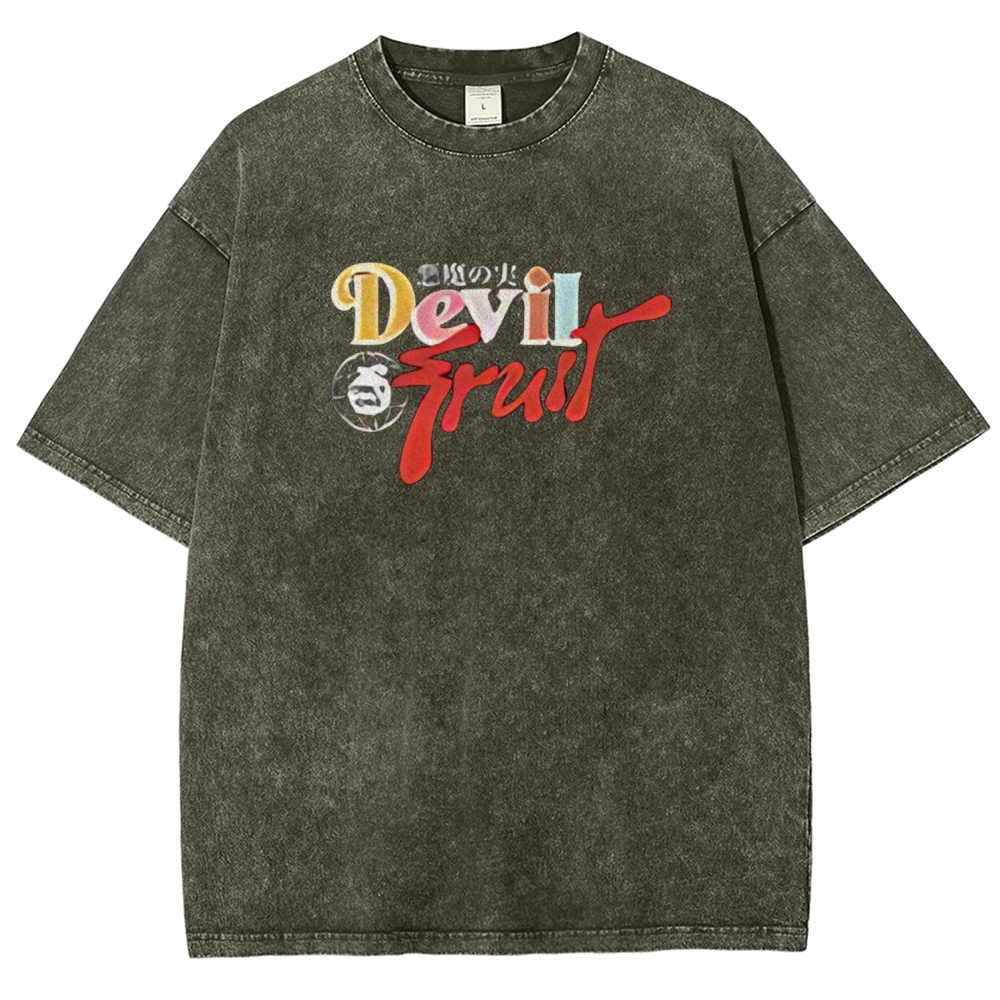 One Piece Devil Fruit |Unisex Fit Washed T-Shirt 2511018866