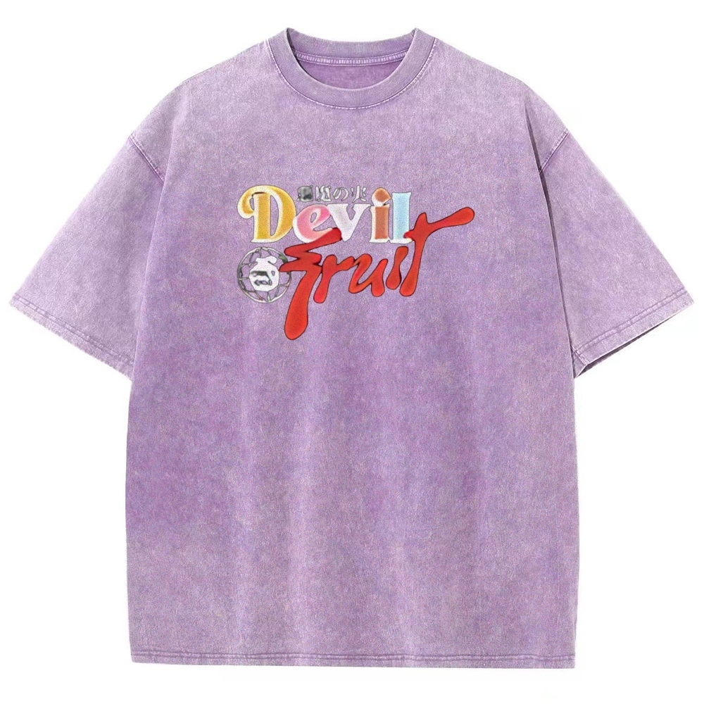 One Piece Devil Fruit |Unisex Fit Washed T-Shirt 2511018866