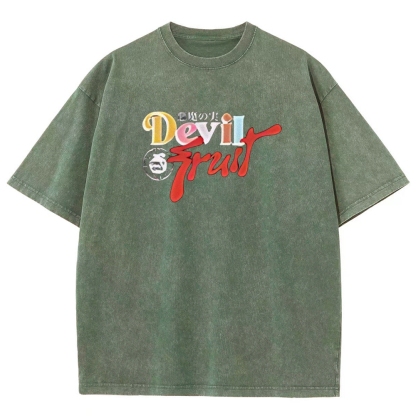 One Piece Devil Fruit |Unisex Fit Washed T-Shirt 2511018866
