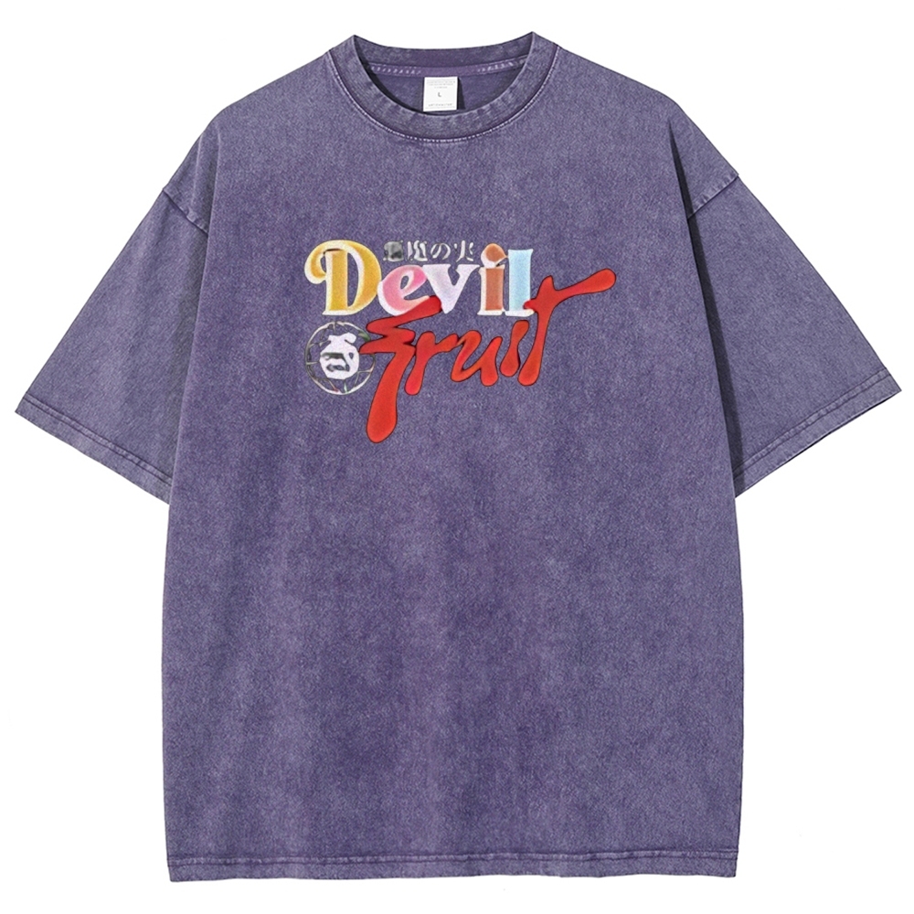 One Piece Devil Fruit |Unisex Fit Washed T-Shirt 2511018866