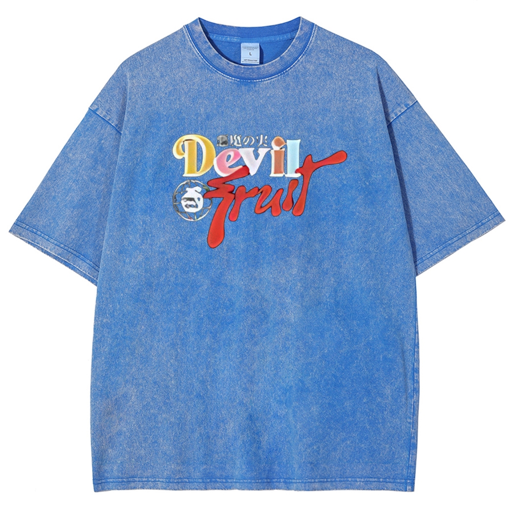 One Piece Devil Fruit |Unisex Fit Washed T-Shirt 2511018866