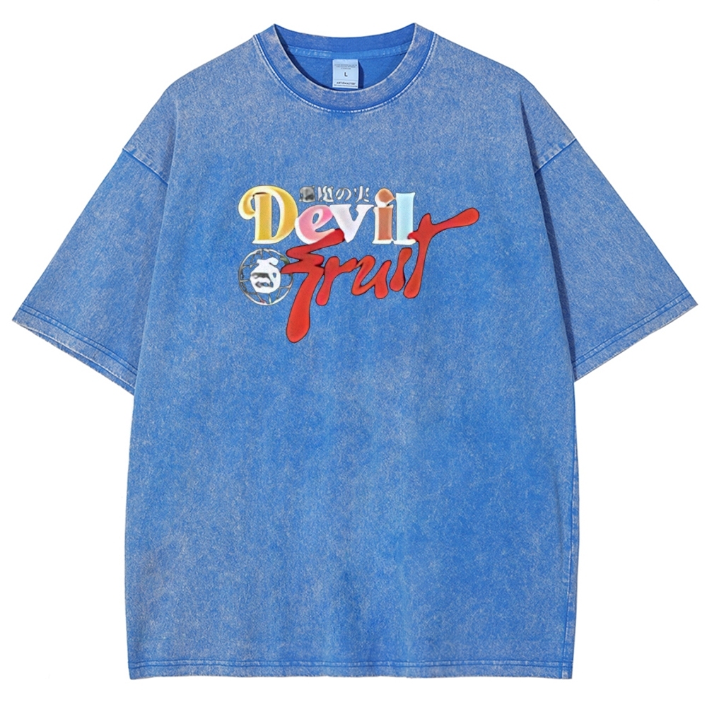 One Piece Devil Fruit |Unisex Fit Washed T-Shirt 2511018866