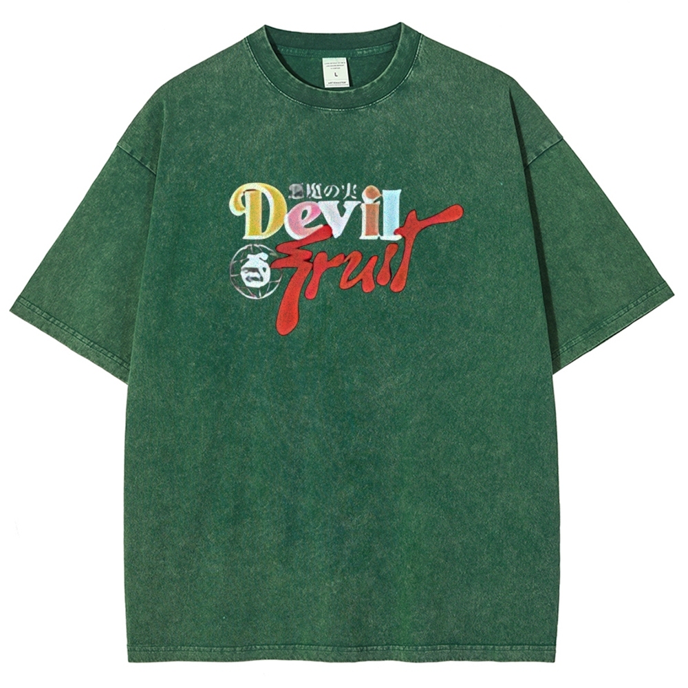 One Piece Devil Fruit |Unisex Fit Washed T-Shirt 2511018866