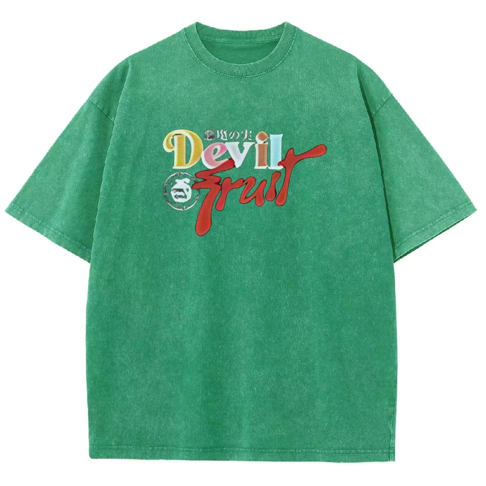 One Piece Devil Fruit |Unisex Fit Washed T-Shirt 2511018866